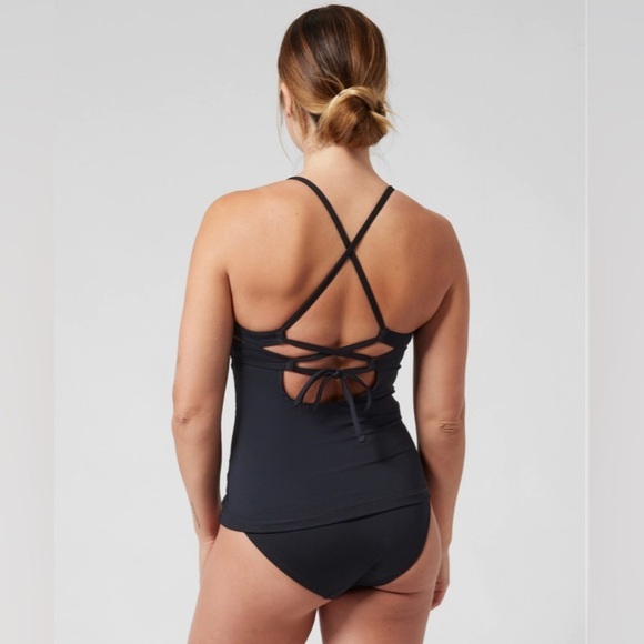 NWOT Athleta Black A-C Triangle Tankini size M - Picture 2 of 11